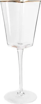 Produktbild von HOMLA AMAR Weinglas in Herzform mit Goldrand 0,3 l