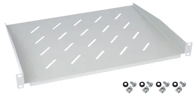 Fachboden für Serverschrank 19 Zoll 1 HE HMF 65499 48.3 x 40 x 4.5 cm Lichtgrau