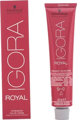 Produktbild von Schwarzkopf Igora Royal, Beige, 9-0, Frauen, 60 ml, Tube, Aqua, Water, Eau, Cetearyl Alcohol, Glyceryl Stearate, Ammoium Hydroxide, Ceteareth 20,...