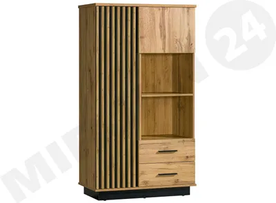Produktbild von MIRJAN24 Regal Piater 04, Industrial Standregal, Stilvoll Bücherregal, Loft Kollektion (Farbe: Wotan Eiche / Schwarz)