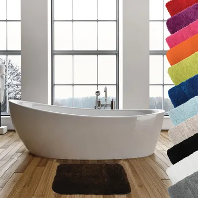 Obrázek produktu pro Mikrofázový koberec s vysokým vlasem 50 x 70 cm hnědý