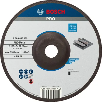 Produktbild von PRO Metal Schleifscheibe, 180 x 6 x 22.23 mm