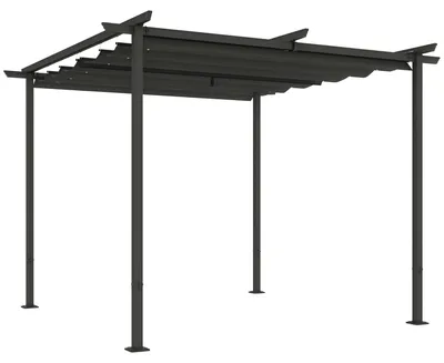 Produktbild von Outsunny Pergola 3x3m Garten Pavillon Terrassendachung aus Metall Gartenpavillon