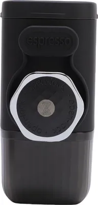 Tragbare Kaffeemaschine Kompatibel mit gemahlenen Kaffeekapseln Manuell betriebene kleine handgeführte Kaffeemaschine für Reisen Camping Schwarz