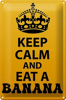 Produktbild von Blechschild Spruch 20x30cm Keep Calm and eat a Banana