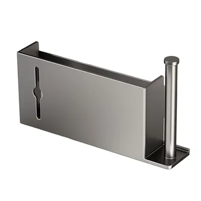 Produktbild von Türmontage Organizer Küchenrollenhalter Metalloptik Selbstklebend Robust Für Küche Bad Büro 30,5×19×5,5 cm