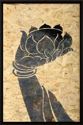 Produktbild von Fine Asianliving Orientalische Malerei Buddha Hand Lotus B60xT90cm
