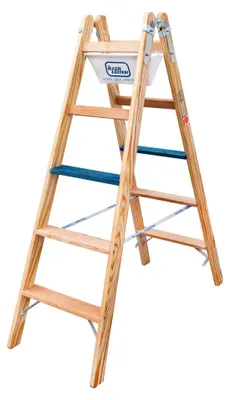 Produktbild von Geis & Knoblauch Stehleiter Holz Stufen ERGO Plus 2x4