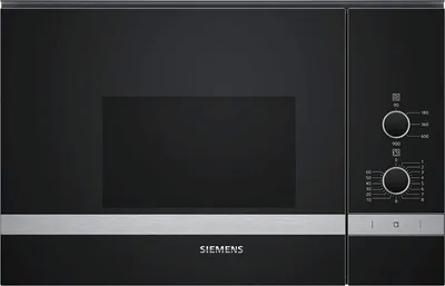 Produktbild von Siemens iQ300 BF550LMR0, Built-in (placement), Solo-Mikrowelle, 25 l, 900 W, Knöpfe, Drehregler, Schwarz, Edelstahl