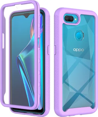 Obrázek produktu pro OPPO A12 / A12s Pouzdro, Hybrid Průhledné Zadní Kryt, Robustní TPU Nárazník, Nárazuvzdorné Pouzdro pro OPPO A12 / A12s Fialová