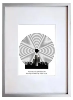Obrázek produktu pro Rám na obrázky, rozměry 21x29,7 cm, hliníkový rám, značka "Fotoplus", stříbrná barva