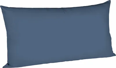 Produktbild von fleuresse Mako Satin Kissenbezug Colours Uni 40x80 cm Denim
