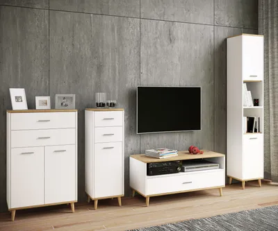 Produktbild von VCM Holz Kommode | Sideboard mit 2 Drehtüren | Maße ca. H. 81 x B. 60 x T. 32 cm - Lindas