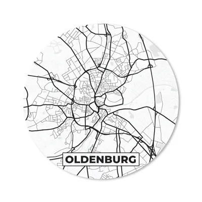 Produktbild von MuchoWow® Mauspad Mousepad Stadtplan - Stadtplan von Oldenburg - Karte 50x50 cm - Mousepads - Maus Mat - Pad - Mausunterlage - Vinyl
