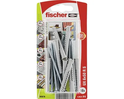 Obrázek produktu pro Univerzální hmoždinka Fischer UX 6x50 se šroubem, balení 10 ks