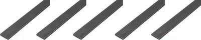 Produktbild von Alberts 5 x Flachstange, Stahl roh, 15 x 5 mm, Länge 1 m