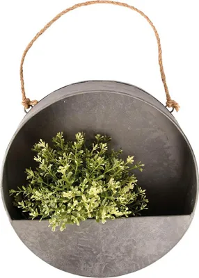 Produktbild von Esschert Design | Wandblumentopf - 30 cm - Grau/Braun - Stilvoll - Platzsparend - Rostfrei