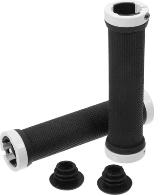 Image de 1 Paire De Poignées De Guidon De Vélo, Poignées De Vélo Antidérapantes Absorbant Les Chocs, Poignées De Guidon Verrouillables Pour Vélo Électrique Vtt, Noir Blanc