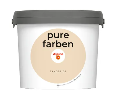 Produktbild von Alpina pure farben Wandfarbe sandbeige 2,5 L