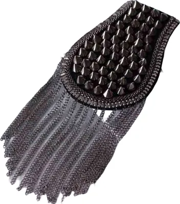 Produktbild von Schulter-Epaulet, handgefertigt, robust, charmant, verschleißfest, DIY-Legierung, Anzug, Kleidung, Quaste, Epaulet, Herren-Accessoires-Schwarz