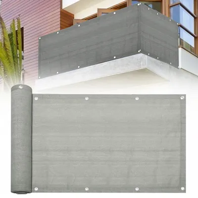 Zdjęcie produktu dla Jopassy osłona balkonowa chroniąca przed promieniowaniem UV osłona balkonowa szara 90x600cm