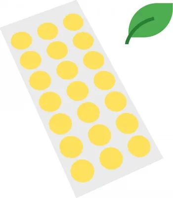 Produktbild von Dreifke® Aufkleber I Markierungspunkte, gelb, ökologische Folie, selbstkleben...