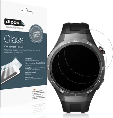 Produktbild von 2x Schutzfolie für Huawei Watch GT5 41mm matt - Anti-Shock 9H Folie dipos Glass Kunststoffglas