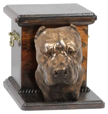 Image de Dogo Argentino - Urne funéraire pour chien avec statuette, urne élégante pour chien, urne exceptionnelle avec buste de chien de la marque Art-Dog.