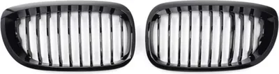 Productafbeelding van Niergrille voor de voorbumper – glanzend zwart – voor BMW E46 325ci/330ci, 3-serie, 2-deurs, modelwijziging (LCI) (2002–2006) – sportief en modern