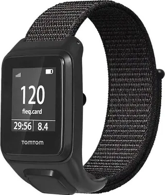 Produktbild von Strap-it TomTom Runner 3 Nylonarmband (Schwarz)