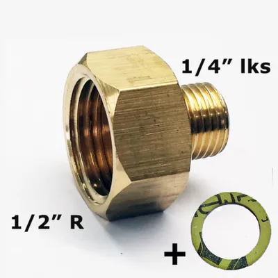 Obrázok produktu pre Adaptér 1/2" R x 1/4" lks Plynový adaptér na LPG pre plynový sporák plynová hadica plynový sporák s tesnením
