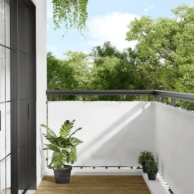 Produktbild von Möbel Balkon-Sichtschutz Weiß 90x800 cm 100 % Polyester-Oxford - Sonnensegel 4000096