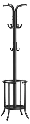Produktbild von Standgarderobe - Metallgarderobe - Flur - 40 x 40 x 175 cm - Schwarz - Tragkraft 4 kg