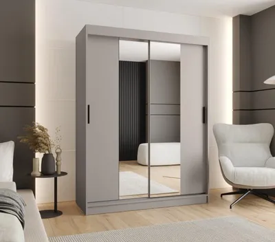 Produktbild von Kleiderschrank 150 cm CASANDRA mit Spiegel - Kaschmir