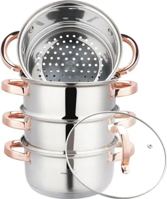 Obrázek produktu pro Parní Hrnec Klausberg 5 Prvků. 18Cm Kb-7727 Rose Gold