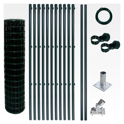 Produktbild von Schweißgitter Gartenzaun Set Komplettset 1,2 x 25 m