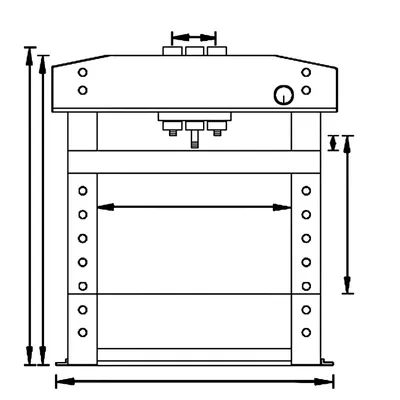 Produktbild von UNICRAFT Werkstattpresse WPP 10 TE 10 t 175mm min:194/max:364mm - 6300011