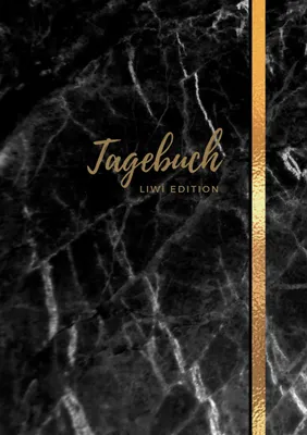 Produktbild von Tagebuch - A5 liniert - 100 Seiten 90g/m² - Soft Cover Motiv Marmor schwarz -Papier