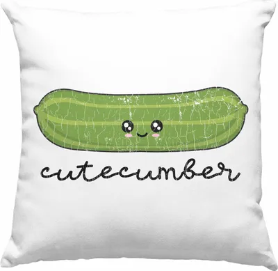Produktbild von Trendation - Lustige Deko-Kissen mit Füllung 40x40 mit Spruch Cutecumber Süße Grafik Geschenk für Freundin Freund Liebe Valentinstag (Rosa)