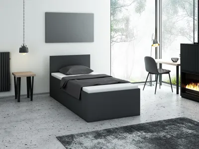 Produktbild von Bett mit Lattenrost Jugendbett Doppelbett mit/ohne Matratze Bettkasten , Matratze:ohne Matratze, model:90x200cm