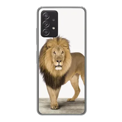 Produktbild von MuchoWow® Handyhülle Schutzhülle Hülle für Samsung galaxy a73 Jungen - Löwe - Tiere - Kinder - Mädchen Silikon Softcase Handy Hülle - Handyhülle