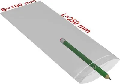 Produktbild von Druckverschlussbeutel Maße 100x250mm Stärke 50µ PE transparent