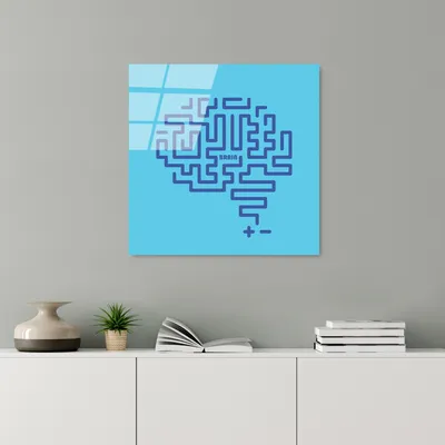 Produktbild von Wallity, UV-848 - 50 x 50, Dekorative Malerei aus gehärtetem Glas, Mehrfarbig, 100 % gehärtetes Glas, 50 x 50 cm