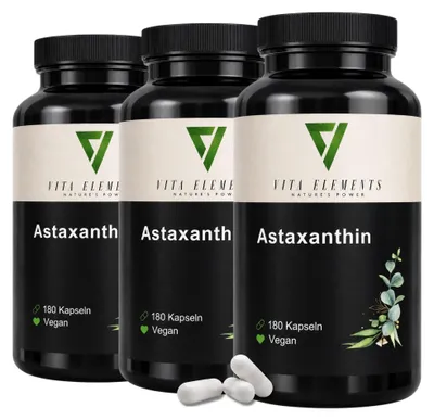 Vita Elements Astaxanthine 12 mg per capsule, set van 3.