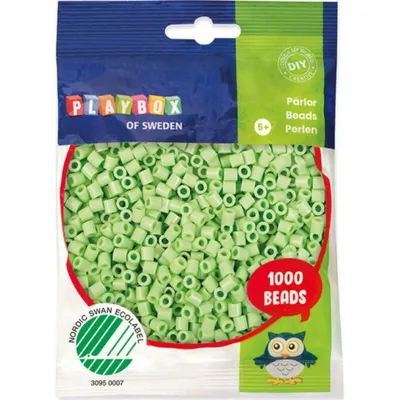 Image de PLAYBOX Perles thermocollantes vertes pastel 1000pcs