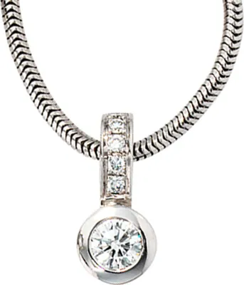 Produktbild von JOBO Anhänger 585 Gold Weißgold 6 Diamanten Brillanten 0,20ct.