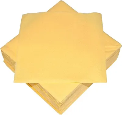 Produktbild von 100 Prägeservietten in Gelb 1-lagig 33x33cm