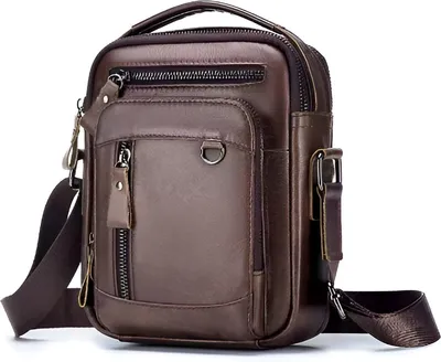 Produktbild von CarryQuest® - Kleine Reisetasche Echtleder dunkelbraun