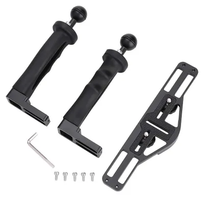 Productafbeelding van Dual Handle Onderwater Camera Tray, Aluminium Stabilizer