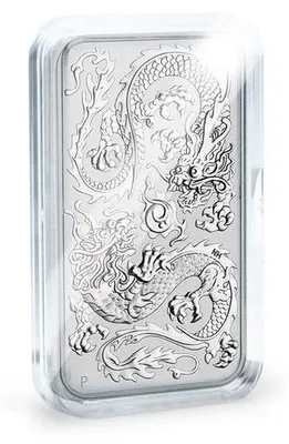 Produktbild von Münzkapseln ULTRA Perfect Fit f.1 oz. Silver Dragon Rectangular (47,6 x 27,6 mm), 10er-Pack